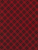 Cotton Print Yarmulkes Bias Plaid Holiday - RED