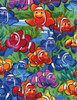 Cotton Print Yarmulkes Clownfish by Michael Searle - MULTI