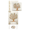 Yair Emanuel Raw Silk Machine Embroidered Tallit -- Tree of Life - Brown/Green - TAC1