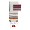 Yair Emanuel Hand - Woven Tallit - Atara with Blessing -- Multicolor - TAT1ML