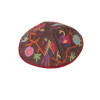 Yair Emanuel Multicolor Birds Hand Embroidered Kippah - YAE-10