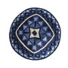 Yair Emanuel Embroidered Kippah Geometric Squares -- Blue - YME-17B