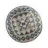 Yair Emanuel Embroidered Kippah Geometric Squares -- Silver - YME-17S