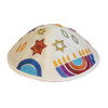 Yair Emanuel Multicolor Menorah Embroidered Kippah - YME-5M