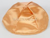 Satin Yarmulkes 6 Panels - Lined - Satin Gold With Ivory Rim. Best Quality Bridal Satin