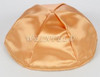 Satin Yarmulkes 6 Panels - Lined - Satin Gold With Plaid - Pink/White Rim. Best Quality Bridal Satin