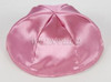 Satin Yarmulkes 6 Panels - Lined - Satin Mauve Pink With Grey Rim. Best Quality Bridal Satin