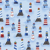 Cotton Print Yarmulkes Lighthouses