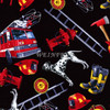 Cotton Print Yarmulkes Firefighting - Black