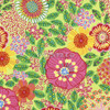 Cotton Print Yarmulkes Floral - Lime