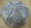 Brocade Yarmulkes 6 Panels - Lined - Colored On White