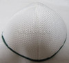 Burlap Yarmulkes - White DarkGreen