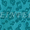 Genuine Suede Kippah - Embossed Textured Design - Musical Notes