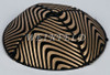 Genuine Suede Yarmulke - Metallic Embossed - Gold Metalic New Wave