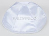 Satin Yarmulkes 6 Panels - Lined - Single Color - White. Best Quality Bridal Satin