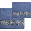 Embroidered Tallit and Tefillin Bag - Jerusalem Blue