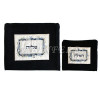 Velvet Embroidered Tallit and Tefillin Bag Set - Jerusalem in Black