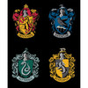 Harry Potter Yarmulkes Cotton - PANEL - HP House Crests - Black