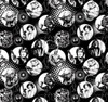 Star Wars Yarmulkes Cotton - FLANNEL - Refresh Star Wars Circles - Black