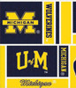 NCAA - Cotton Yarmulkes - HERRINGBONE - Michigan University