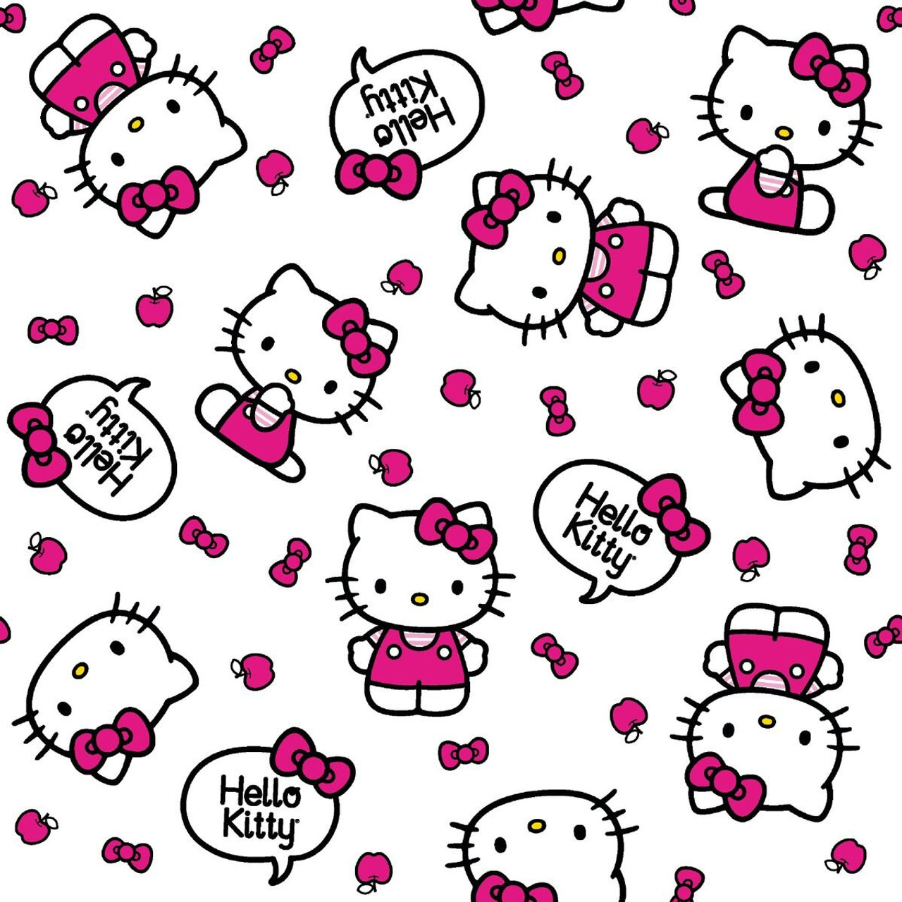 Hello Kitty Heads 100% Cotton Fabric