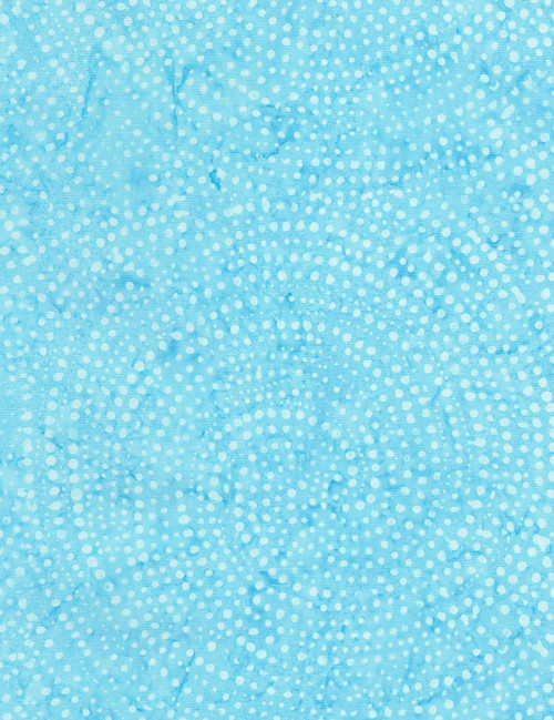 Cotton Print Yarmulkes Dotty Spiral Batik - OCEAN