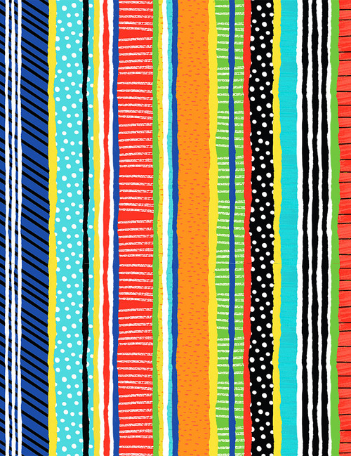 Cotton Print Yarmulkes Stripe Gail - MULTI Cotton Print Yarmulkes Stripe Gail - MULTI