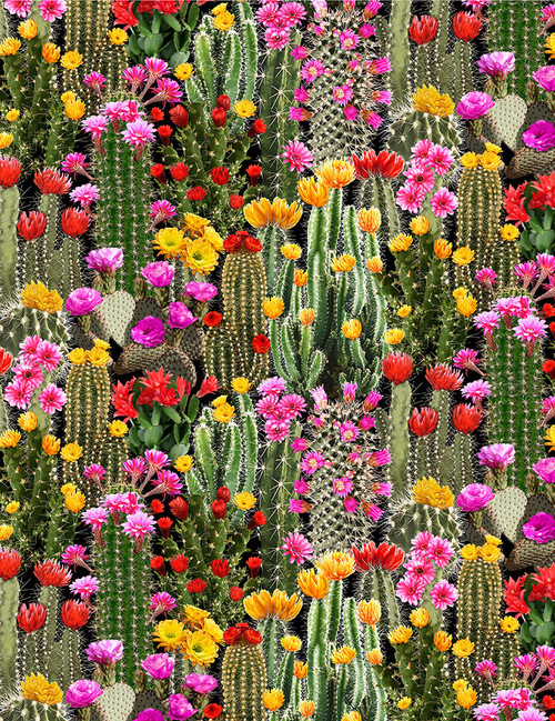 Cotton Print Yarmulkes Cacti - CACTUS