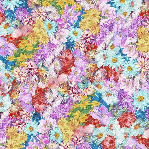 Cotton Print Yarmulkes PACKED FLORAL MULTI