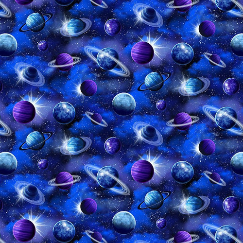 Cotton Print Yarmulkes TOSSED PLANETS