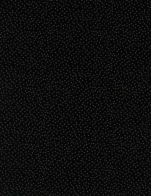 Cotton Print Yarmulkes METALLIC PIN DOTS - Black