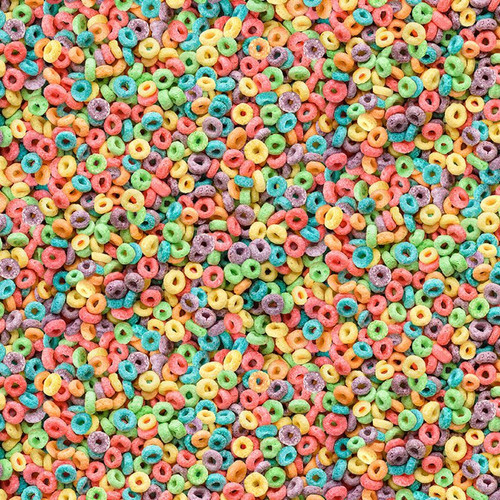 Cotton Print Yarmulkes FRUITY CEREAL