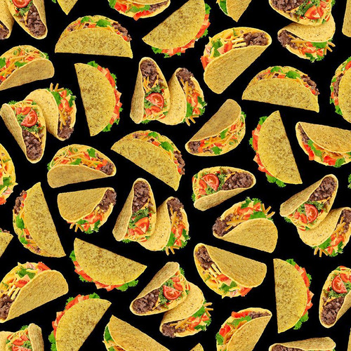 Cotton Print Yarmulkes DELICIOUS HARD SHELL TACOS