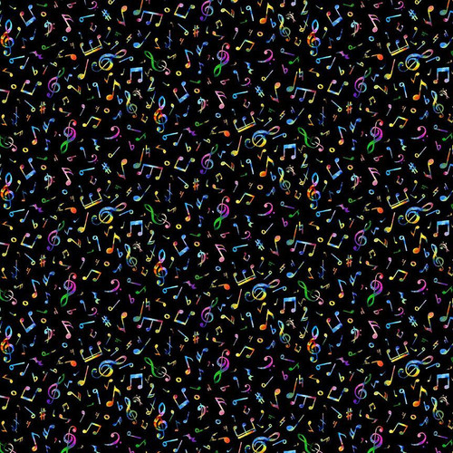 Cotton Print Yarmulkes TINY MUSIC NOTES