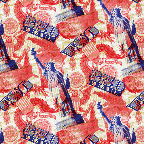 Cotton Print Yarmulkes Lady Liberty