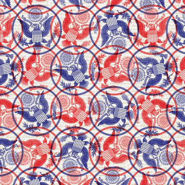 Cotton Print Yarmulkes Seal of the President