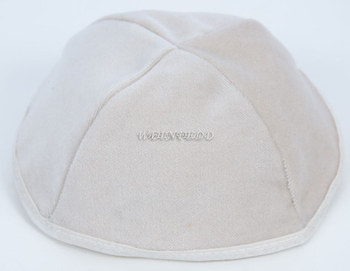 YARMULKES - Velvet - White - yarmulkes.com