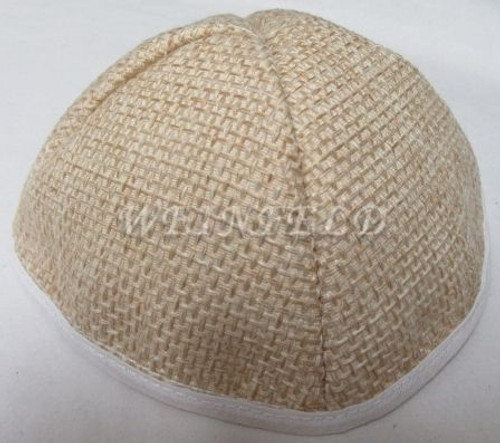 Burlap Yarmulkes - Light Beige Burlap Yarmulkes - Light Beige