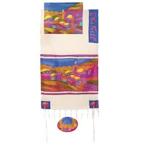 Cotton And Silk Tallit - Vista In Color Cotton And Silk Tallit - Vista In Color