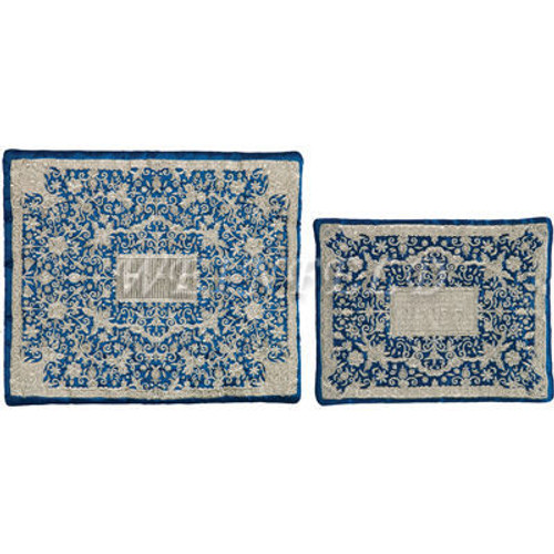 Full Embroidery Tallit and Tefillin Bag - Blue White Full Embroidery Tallit and Tefillin Bag - Blue White