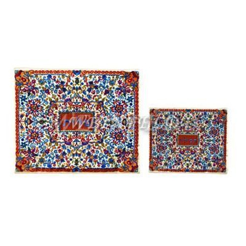 Embroidered Tallit and Tefillin Bag - Flowers in Red Embroidered Tallit and Tefillin Bag - Flowers in Red