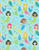Cotton Print Yarmulkes Mermaids - AQUA