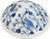 Yair Emanuel Embroidered Kippah Bird-Flowers Blue - YME-12B