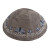 Yair Emanuel Embroidered Kippah Flowers GREY - YME-9GR