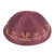 Yair Emanuel Embroidered Kippah Flowers MAROON - YME-9M Yair Emanuel Embroidered Kippah Flowers MAROON - YME-9M