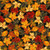 Cotton Print Yarmulkes FALL LEAVES METALLIC