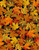 Cotton Print Yarmulkes ALLOVER METALLIC AUTUMN LEAVES