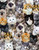 Cotton Print Yarmulkes PACKED MIXED BREEDS OF CATS