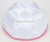 Satin Yarmulkes 6 Panels - Lined - White Satin With Mauve Rim. Best Quality Bridal Satin