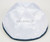 Satin Yarmulkes 6 Panels - Lined - White Satin With Navy Rim. Best Quality Bridal Satin Satin Yarmulkes 6 Panels - Lined - White Satin With Navy Rim. Best Quality Bridal Satin